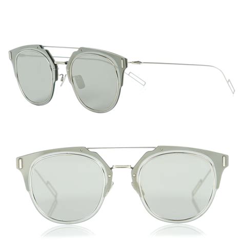 dior composit 1.0 62mm aviator sunglasses|CHRISTIAN DIOR Composit 1.0 Sunglasses Silver.